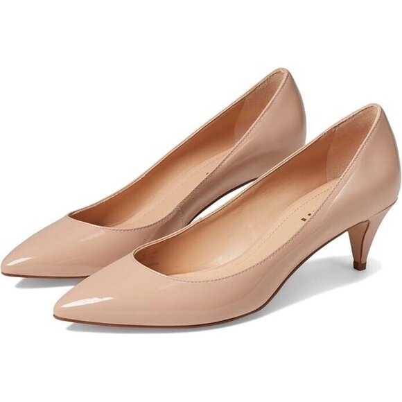 Coach Pump Low Heel Women's Size 9.5 Pale Blush Sloane Patent Leather Slip on - Picture 1 of 9